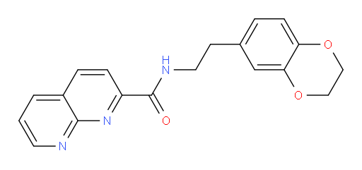 N-(2-(2,3-dihydrobenzo[b][1,4]dioxin-6-yl)ethyl)-1,8-naphthyridine-2-carboxamide