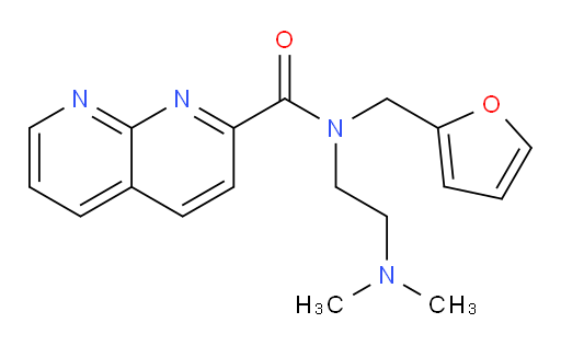 N-(2-(dimethylamino)ethyl)-N-(furan-2-ylmethyl)-1,8-naphthyridine-2-carboxamide