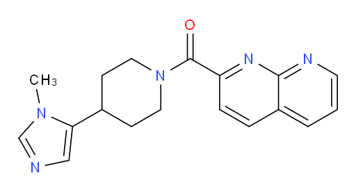 (4-(1-methyl-1H-imidazol-5-yl)piperidin-1-yl)(1,8-naphthyridin-2-yl)methanone