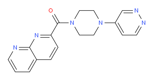 (1,8-naphthyridin-2-yl)(4-(pyridazin-4-yl)piperazin-1-yl)methanone