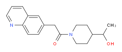 1-(4-(1-hydroxyethyl)piperidin-1-yl)-2-(quinolin-6-yl)ethanone