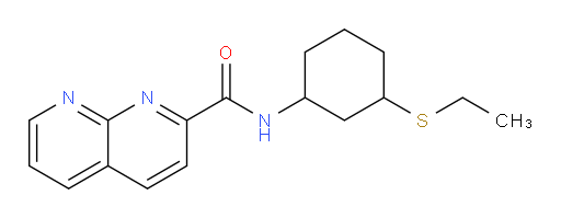 N-(3-(ethylthio)cyclohexyl)-1,8-naphthyridine-2-carboxamide