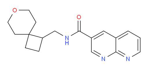 N-(7-oxaspiro[3.5]nonan-1-ylmethyl)-1,8-naphthyridine-3-carboxamide