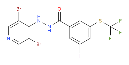 N'-(3,5-dibromopyridin-4-yl)-3-iodo-5-((trifluoromethyl)thio)benzohydrazide