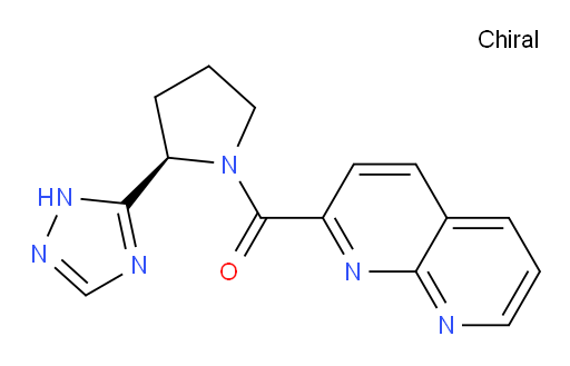 (R)-(2-(1H-1,2,4-triazol-5-yl)pyrrolidin-1-yl)(1,8-naphthyridin-2-yl)methanone