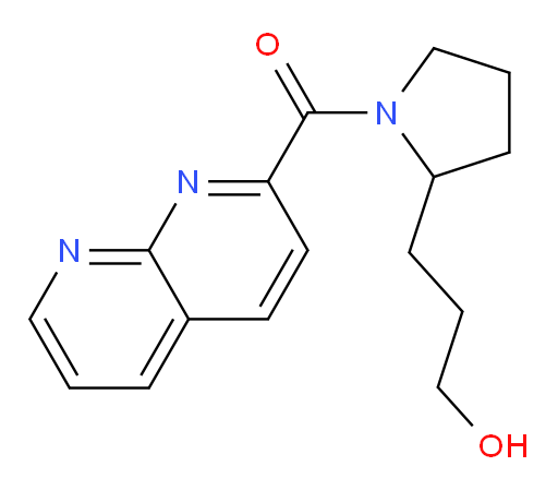 (2-(3-hydroxypropyl)pyrrolidin-1-yl)(1,8-naphthyridin-2-yl)methanone