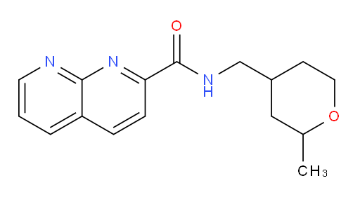 N-((2-methyltetrahydro-2H-pyran-4-yl)methyl)-1,8-naphthyridine-2-carboxamide