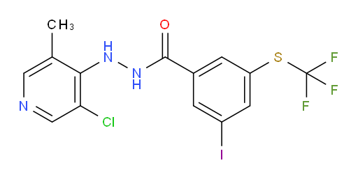N'-(3-chloro-5-methylpyridin-4-yl)-3-iodo-5-((trifluoromethyl)thio)benzohydrazide