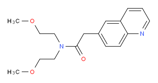N,N-bis(2-methoxyethyl)-2-(quinolin-6-yl)acetamide