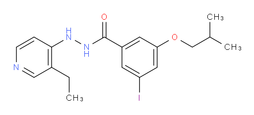 N'-(3-ethylpyridin-4-yl)-3-iodo-5-isobutoxybenzohydrazide