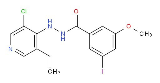 N'-(3-chloro-5-ethylpyridin-4-yl)-3-iodo-5-methoxybenzohydrazide