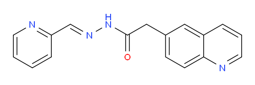 (E)-N'-(pyridin-2-ylmethylene)-2-(quinolin-6-yl)acetohydrazide