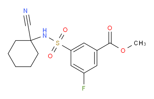 methyl 3-(N-(1-cyanocyclohexyl)sulfamoyl)-5-fluorobenzoate