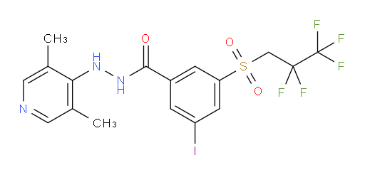 N'-(3,5-dimethylpyridin-4-yl)-3-iodo-5-((2,2,3,3,3-pentafluoropropyl)sulfonyl)benzohydrazide