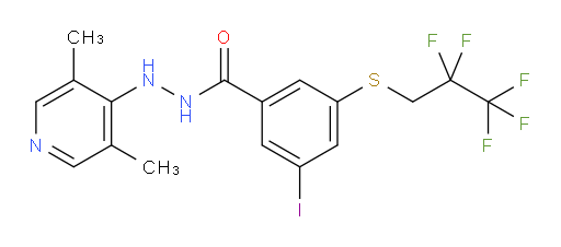 N'-(3,5-dimethylpyridin-4-yl)-3-iodo-5-((2,2,3,3,3-pentafluoropropyl)thio)benzohydrazide