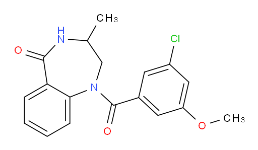 1-(3-chloro-5-methoxybenzoyl)-3-methyl-3,4-dihydro-1H-benzo[e][1,4]diazepin-5(2H)-one