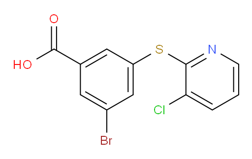 3-bromo-5-((3-chloropyridin-2-yl)thio)benzoic acid