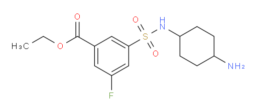 ethyl 3-(N-(4-aminocyclohexyl)sulfamoyl)-5-fluorobenzoate