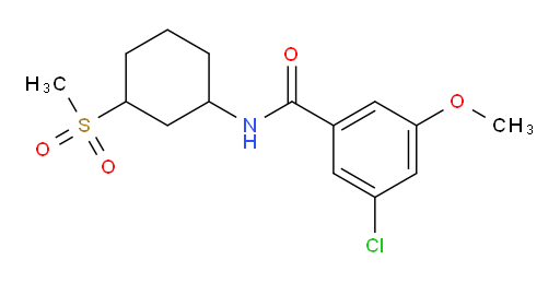 3-chloro-5-methoxy-N-(3-(methylsulfonyl)cyclohexyl)benzamide