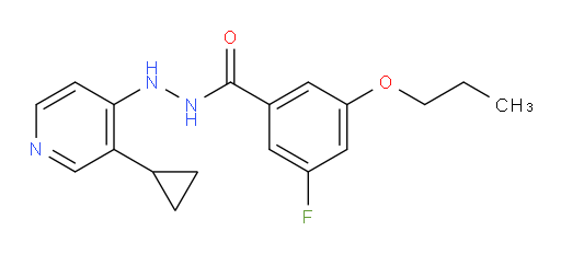 N'-(3-cyclopropylpyridin-4-yl)-3-fluoro-5-propoxybenzohydrazide