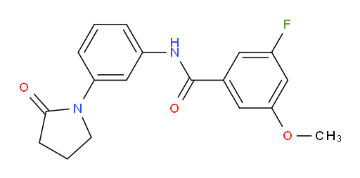 3-fluoro-5-methoxy-N-(3-(2-oxopyrrolidin-1-yl)phenyl)benzamide