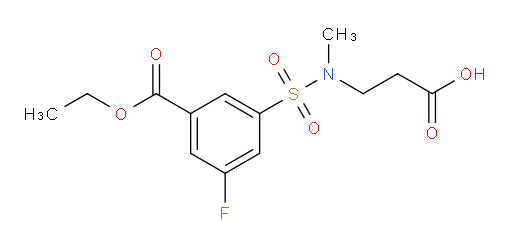 3-(3-(ethoxycarbonyl)-5-fluoro-N-methylphenylsulfonamido)propanoic acid