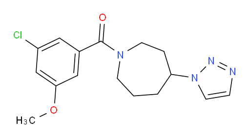 (4-(1H-1,2,3-triazol-1-yl)azepan-1-yl)(3-chloro-5-methoxyphenyl)methanone