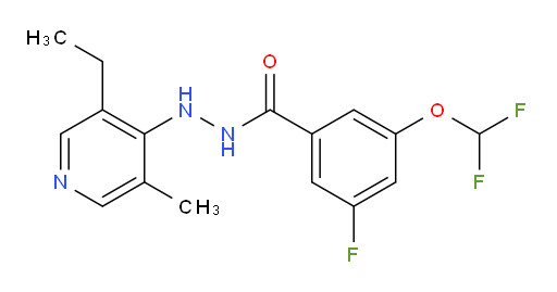 3-(difluoromethoxy)-N'-(3-ethyl-5-methylpyridin-4-yl)-5-fluorobenzohydrazide