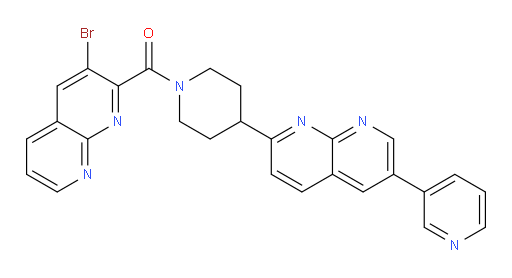 (3-bromo-1,8-naphthyridin-2-yl)(4-(6-(pyridin-3-yl)-1,8-naphthyridin-2-yl)piperidin-1-yl)methanone