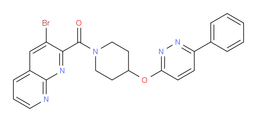 (3-bromo-1,8-naphthyridin-2-yl)(4-((6-phenylpyridazin-3-yl)oxy)piperidin-1-yl)methanone