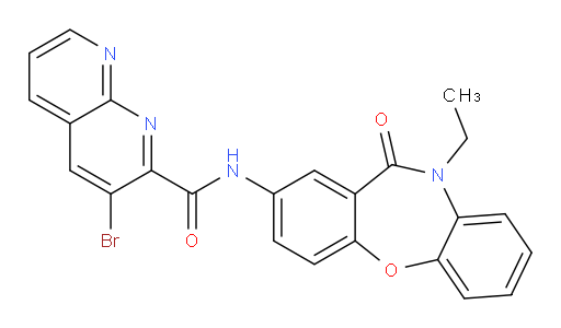 3-bromo-N-(10-ethyl-11-oxo-10,11-dihydrodibenzo[b,f][1,4]oxazepin-2-yl)-1,8-naphthyridine-2-carboxamide