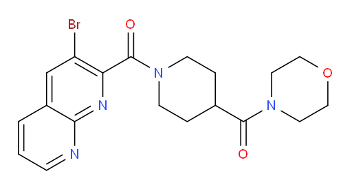 (3-bromo-1,8-naphthyridin-2-yl)(4-(morpholine-4-carbonyl)piperidin-1-yl)methanone