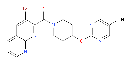 (3-bromo-1,8-naphthyridin-2-yl)(4-((5-methylpyrimidin-2-yl)oxy)piperidin-1-yl)methanone