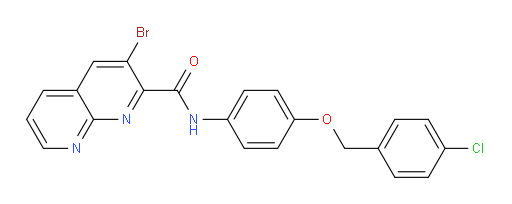 3-bromo-N-(4-((4-chlorobenzyl)oxy)phenyl)-1,8-naphthyridine-2-carboxamide
