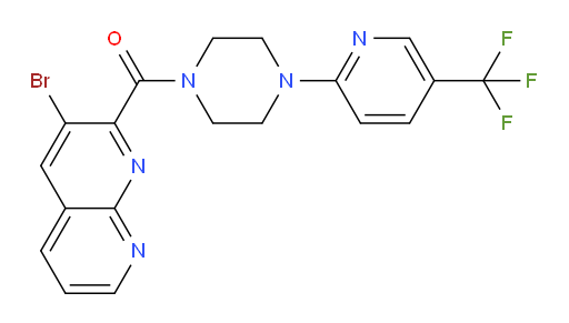(3-bromo-1,8-naphthyridin-2-yl)(4-(5-(trifluoromethyl)pyridin-2-yl)piperazin-1-yl)methanone