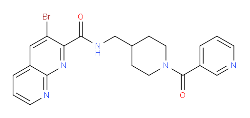3-bromo-N-((1-nicotinoylpiperidin-4-yl)methyl)-1,8-naphthyridine-2-carboxamide
