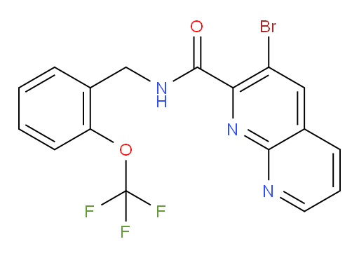3-bromo-N-(2-(trifluoromethoxy)benzyl)-1,8-naphthyridine-2-carboxamide