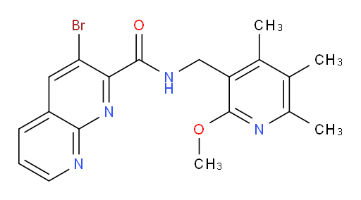 3-bromo-N-((2-methoxy-4,5,6-trimethylpyridin-3-yl)methyl)-1,8-naphthyridine-2-carboxamide