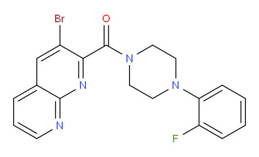 (3-bromo-1,8-naphthyridin-2-yl)(4-(2-fluorophenyl)piperazin-1-yl)methanone