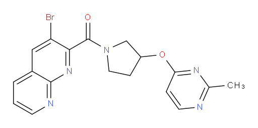 (3-bromo-1,8-naphthyridin-2-yl)(3-((2-methylpyrimidin-4-yl)oxy)pyrrolidin-1-yl)methanone