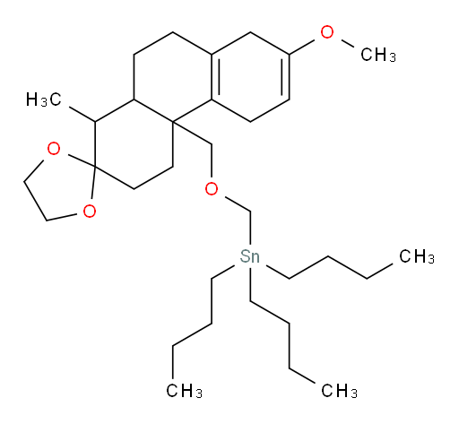 tributyl(((7'-methoxy-1'-methyl-3',4',4a',5',8',9',10',10a'-octahydro-1'H-spiro[[1,3]dioxolane-2,2'-phenanthren]-4a'-yl)methoxy)methyl)stannane
