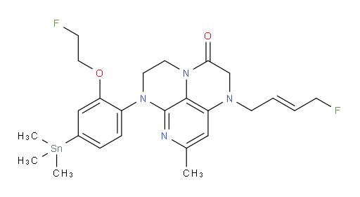 (E)-1-(4-fluorobut-2-en-1-yl)-6-(2-(2-fluoroethoxy)-4-(trimethylstannyl)phenyl)-8-methyl-1,2,5,6-tetrahydro-1,3a,6,7-tetraazaphenalen-3(4H)-one