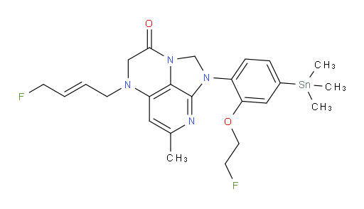 (E)-5-(4-氟丁-2-烯-1-基)-1-(2-(2-氟乙氧基)-4-(三甲基锡基)苯基)-7-甲基-4,5-二氢-1H-1,2a,5,8-四氮杂苊-3(2H)-酮