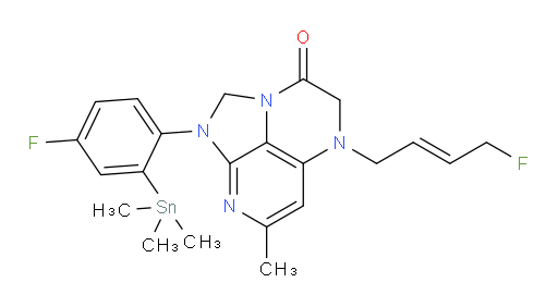 (E)-1-(4-fluoro-2-(trimethylstannyl)phenyl)-5-(4-fluorobut-2-en-1-yl)-7-methyl-4,5-dihydro-1H-1,2a,5,8-tetraazaacenaphthylen-3(2H)-one