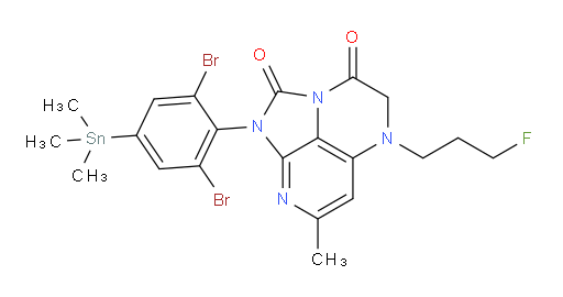 1-(2,6-dibromo-4-(trimethylstannyl)phenyl)-5-(3-fluoropropyl)-7-methyl-4,5-dihydro-1H-1,2a,5,8-tetraazaacenaphthylene-2,3-dione