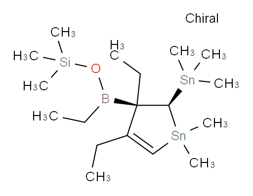 ((((2S,3S)-3,4-diethyl-1,1-dimethyl-2-(trimethylstannyl)-2,3-dihydro-1H-stannol-3-yl)(ethyl)boryl)oxy)trimethylsilane