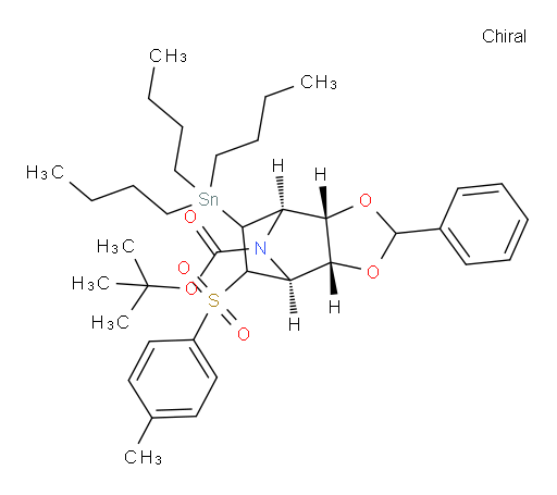 (3aR,4S,7R,7aS)-tert-butyl 2-phenyl-5-tosyl-6-(tributylstannyl)hexahydro-4,7-epiminobenzo[d][1,3]dioxole-8-carboxylate