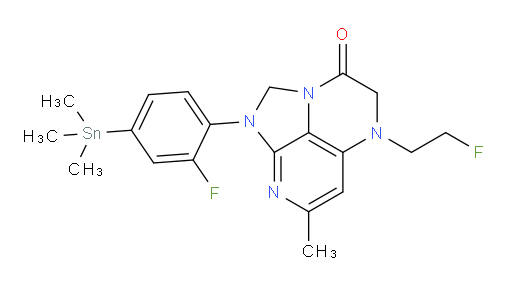 1-(2-fluoro-4-(trimethylstannyl)phenyl)-5-(2-fluoroethyl)-7-methyl-4,5-dihydro-1H-1,2a,5,8-tetraazaacenaphthylen-3(2H)-one