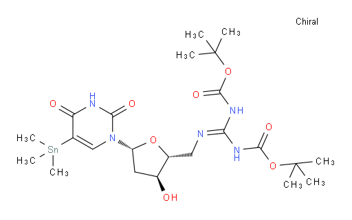 5′-[[Bis[[(1,1-dimethylethoxy)carbonyl]amino]methylene]amino]-2′,5′-dideoxy-5-(trimethylstannyl)uridine