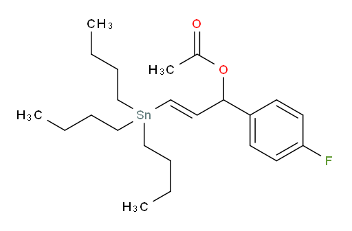 (E)-1-(4-fluorophenyl)-3-(tributylstannyl)allyl acetate